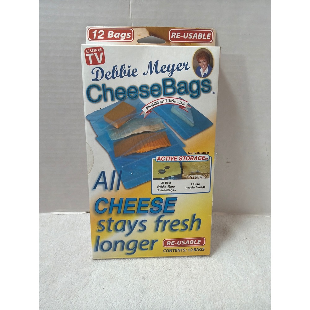 NOS Debbie Meyer CheeseBags Blue 12pk Reusable Active Storage Food Bags